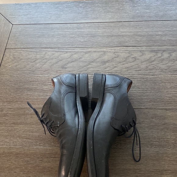 Johnston & Murphy Mens Meade Cap Toe Black Dress Shoe | 9 1/2 - Picture 4 of 12